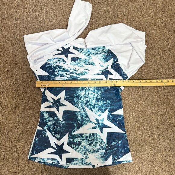 YATEEN Long Sleeve Sun Protection Rash Guard Two Piece Swimsuit Set Size Medium - Picture 14 of 16